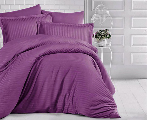 Простыня Страйп-Сатин Фиолетовая 140гр 100% хлопок